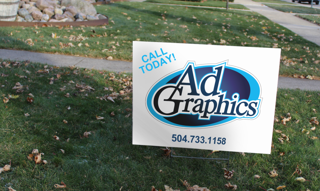 Coroplast Yard Sign with Step Stake